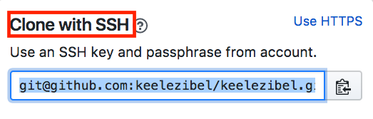 Clone with SSH link